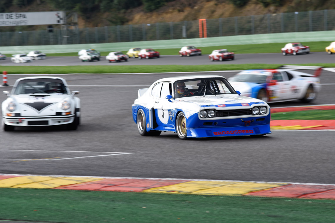 The Ford Cologne Capri of Chris Ward drove to an unrivalled win in Sunday's race