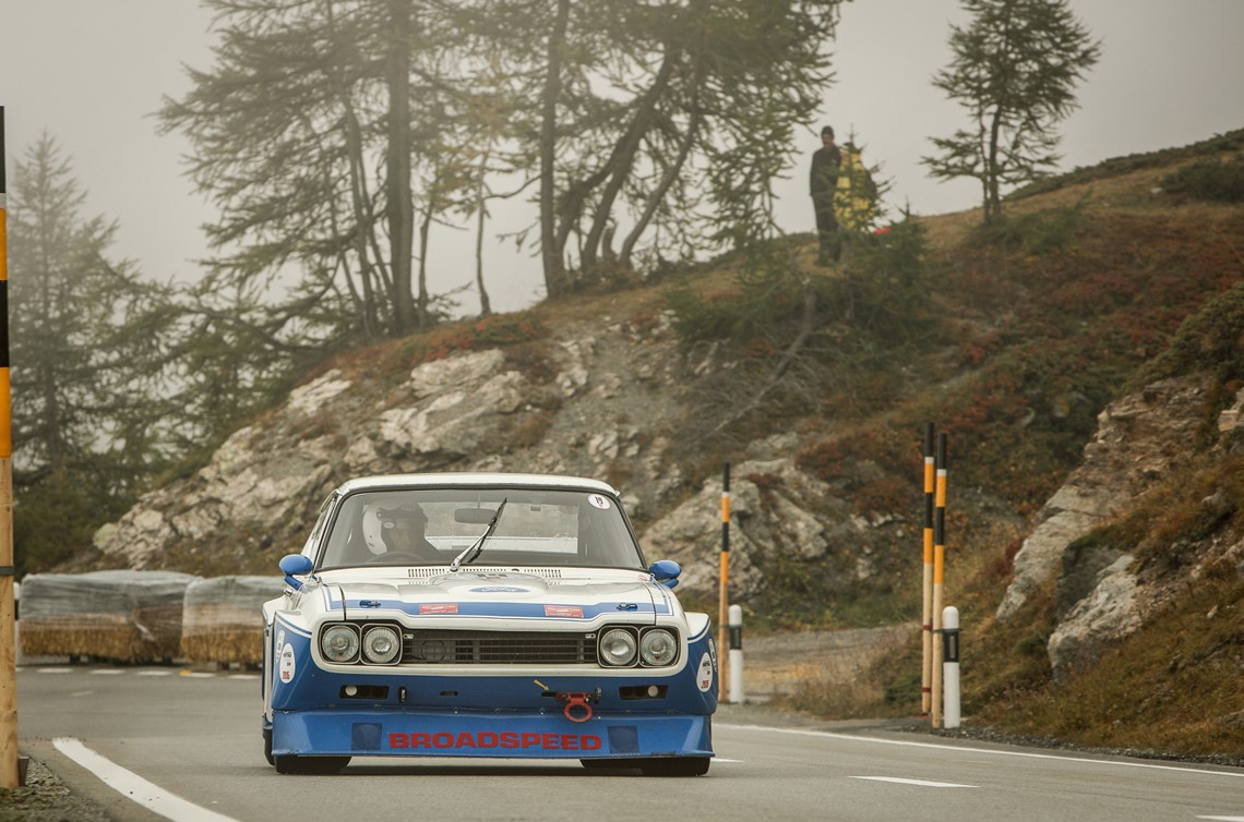 The powerful Ford Cologne Capri competed at the 2016 Bernina Gran Turismo amongst a 40 car field. 