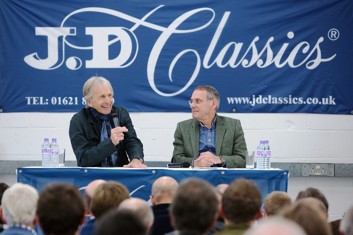 Compere Simon Taylor led the conversation with Derek Bell MBE in front of a captivated audience