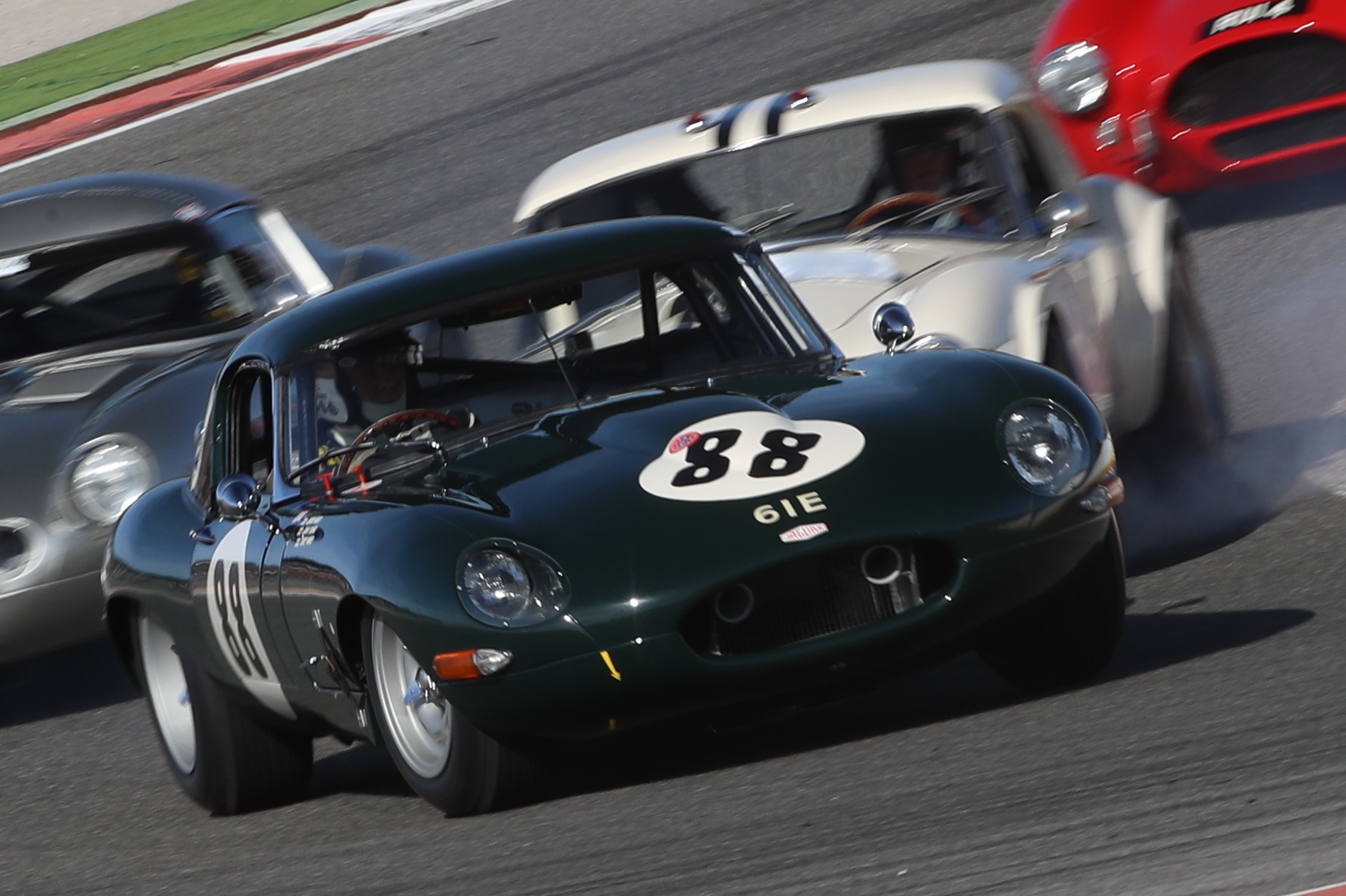 The JD Classics Jaguar E-Type fended off fierce competition to claim a well-deserved victory in the GT & Sports Car Cup race.
