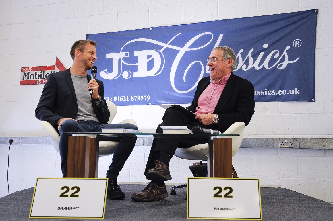 In front of a packed workshop, Jenson Button candidly discussed his illustrious racing career from go-karts to winning the 2009 Formula One World Championship