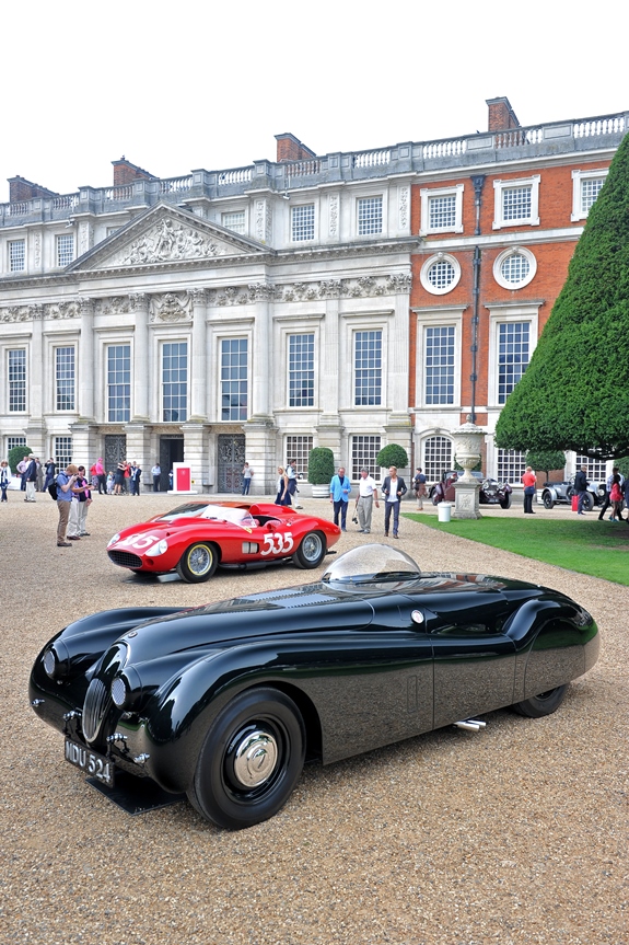 The famous Jabbeke XK120 took centre stage on static display at this year's Hampton Court Concours of Elegance