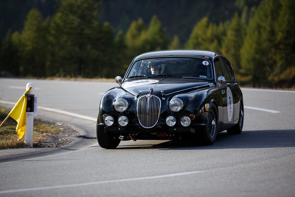 The Jaguar MKII of Steve Riedling ran well to be awarded a class win at this year's Bernina Gran Turismo.