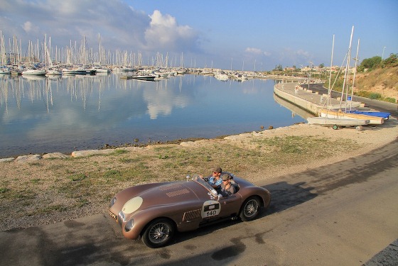 The ex-Fangio C-Type taking part in Sicily's Targa Florio