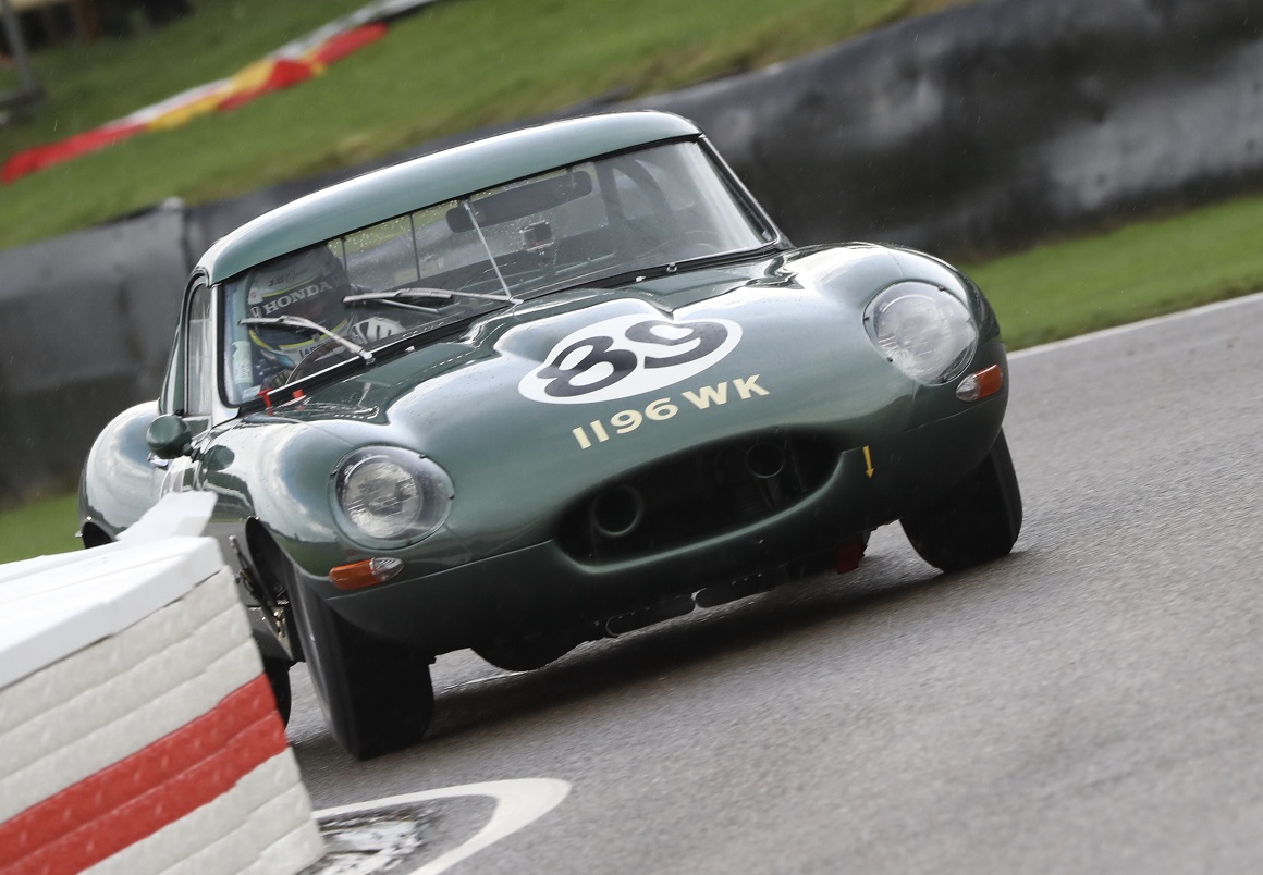 Friday afternoon's free practice session allowed Chris Ward and Gordon Shedden to refamiliarise themselves with the distinctive green Jaguar E-Type '1196 WK'