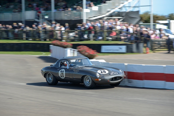 John Young and Bobby Verdon-Roe temaed up to race the JD Classics E-Type in the RAC TT Celebration Race