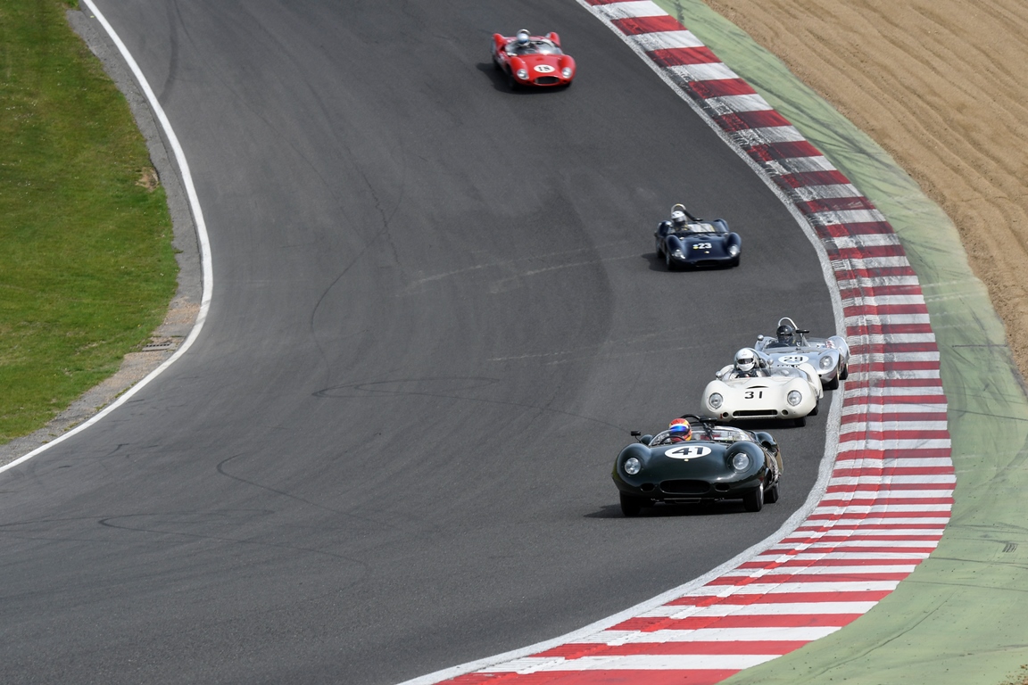 The Costin Lister of Chris Ward qualified pole ahead of the weekend's Stirling Moss Trophy race